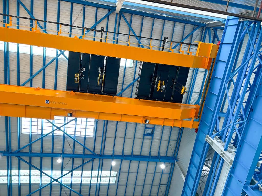 126t 4-hook overhead crane paper roll lifting
