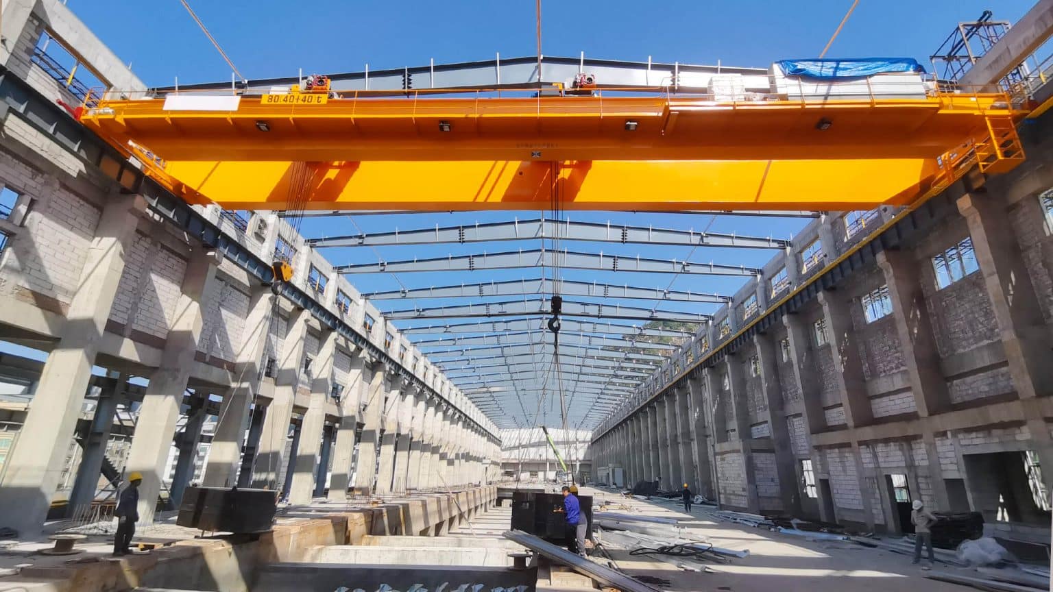 three trolley overhead crane papermill guanhui